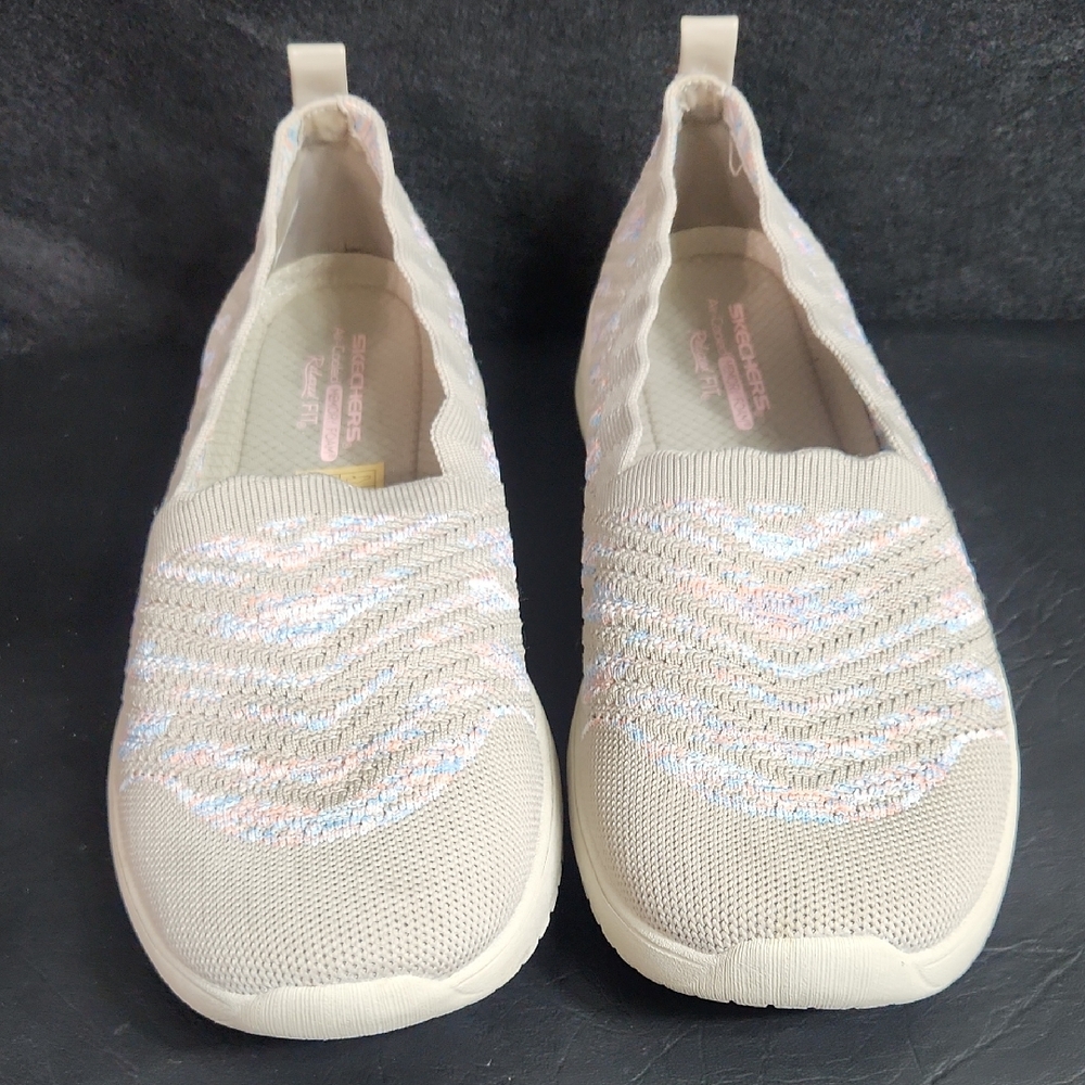 Skechers Light Beige Slip-On Sneakers Womens Size 11